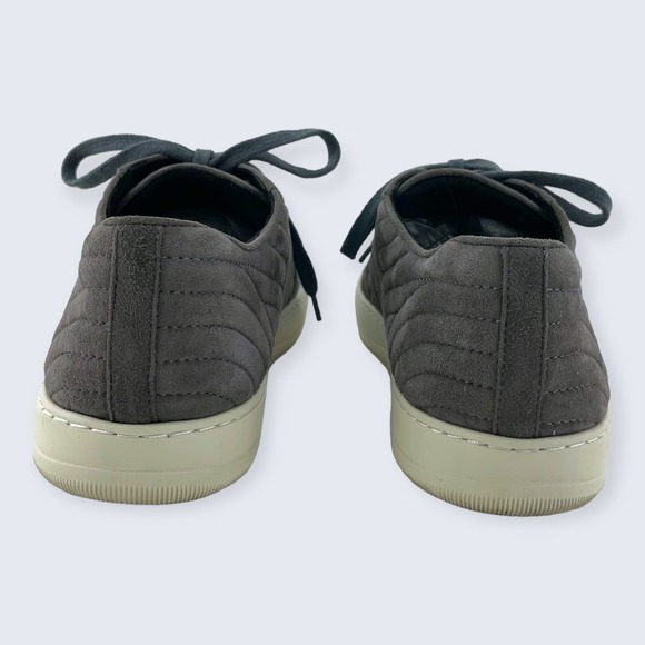 Aetrex Gray Quilted Suede Lace Up White Sole Arch Support Orthopedic Sneaker 7.5 - Picture 4 of 8